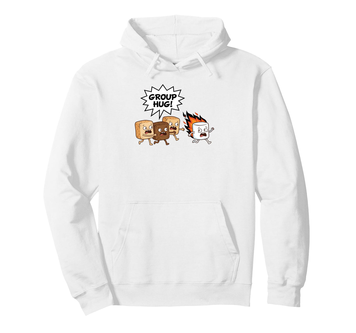 Group Hug Smores Marshmallow Hoodie - Aesthetic Graphic for Adults - T-Shirt, Sweatshirt, Hoodie
