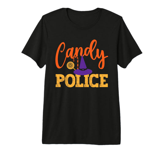Candy Police Funny Halloween Party T-Shirt - Unique Graphic Men Women - T-Shirt, Sweatshirt, Hoodie