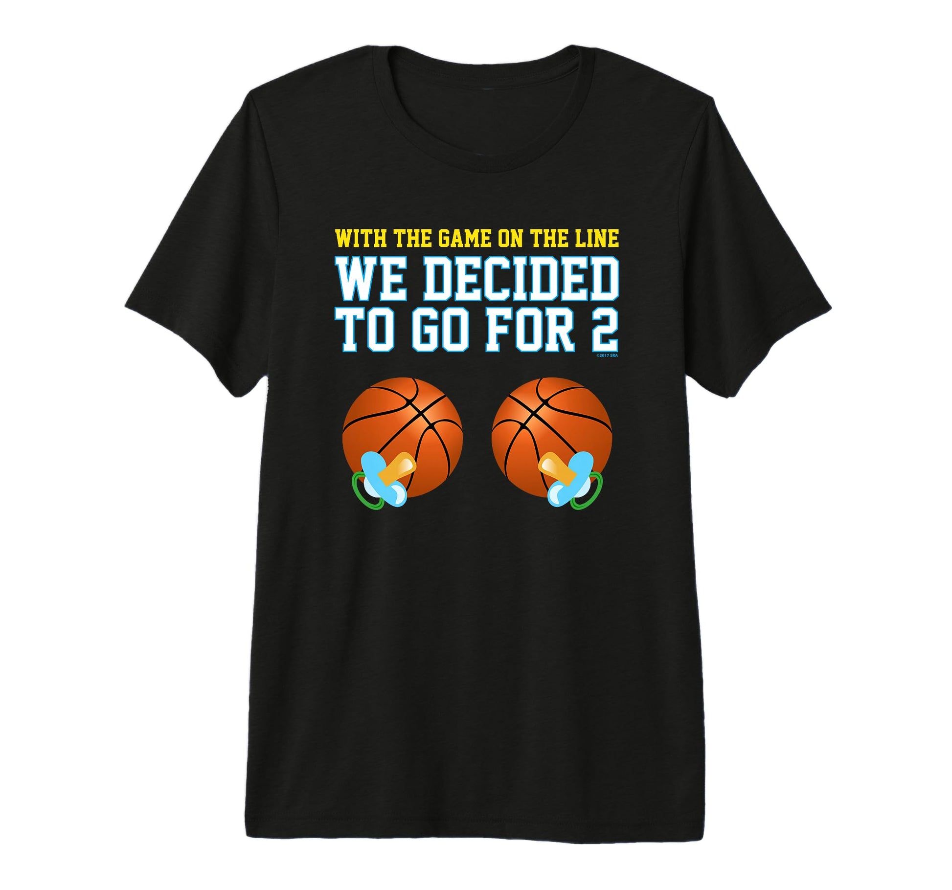 Basketball Twins Gender Reveal Mom Dad T-Shirt - Graphic Print Unisex - T-Shirt, Sweatshirt, Hoodie