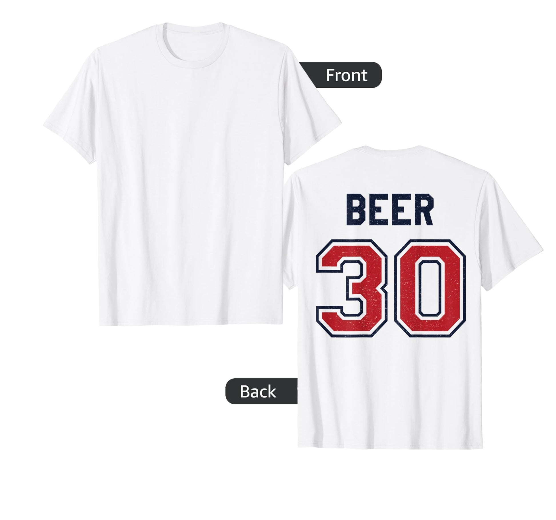 Beer 30 Athlete Uniform Jersey Funny T-Shirt - Graphic Print Unisex - T-Shirt, Sweatshirt, Hoodie