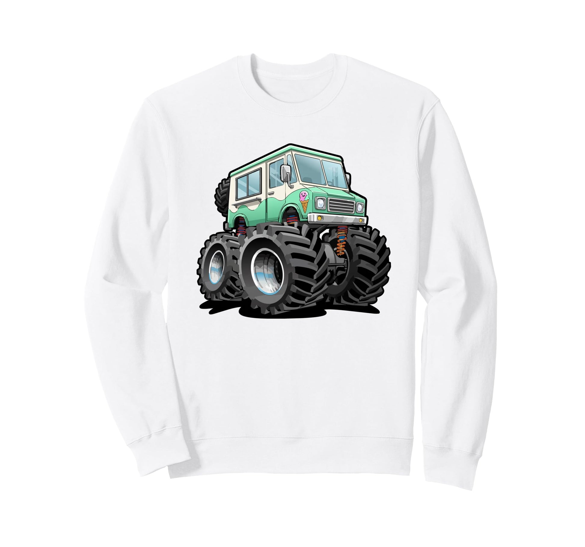 Funny Ice Cream Truck 4X4 Offroad Sweatshirt - Novelty Apparel for Adults - T-Shirt, Sweatshirt, Hoodie