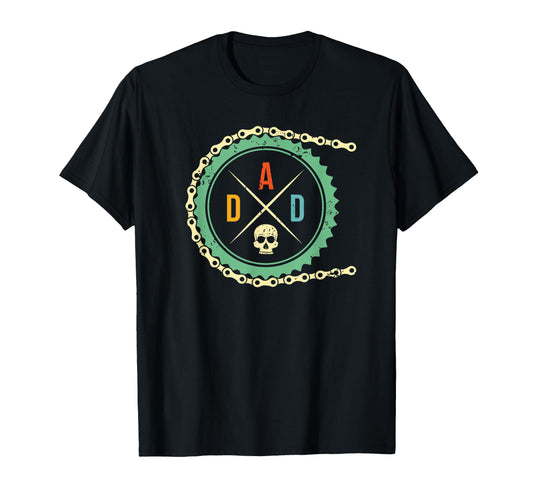 Bike Skull Dad Mountain Biking Mtb Riding T-Shirt - Graphic Print Unisex - T-Shirt, Sweatshirt, Hoodie