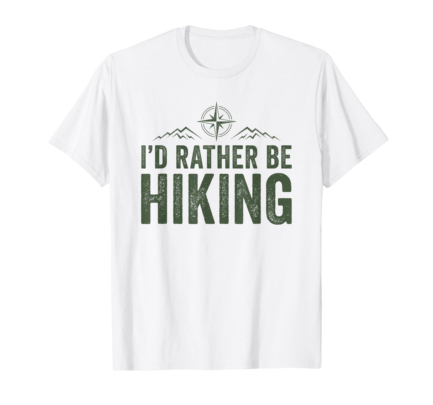 Id Rather Be Hiking Mountain Hiker T-Shirt - Minimalist Print Men Women - T-Shirt, Sweatshirt, Hoodie