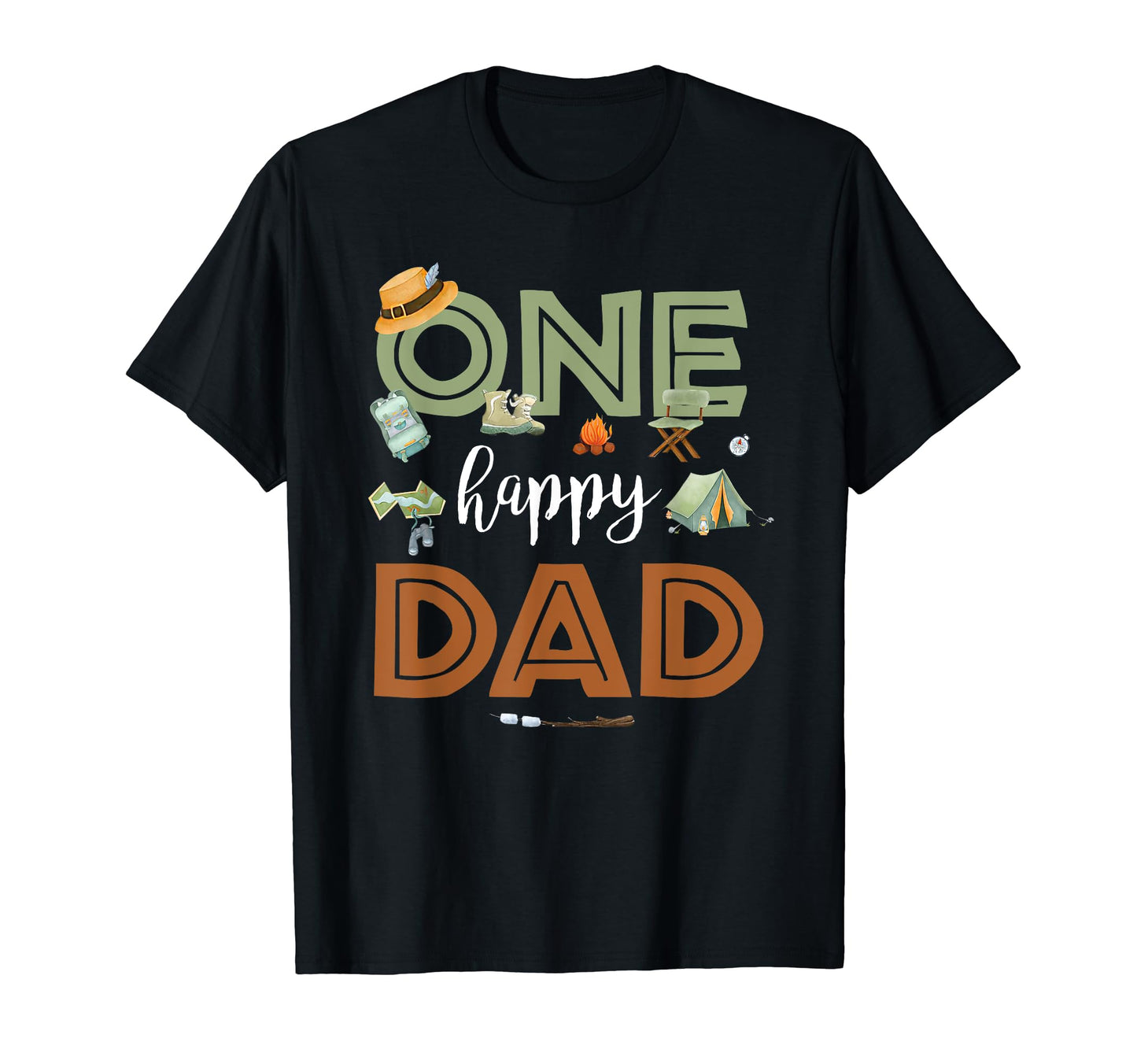 Mens One Happy Dad Camper First T-Shirt - Casual Everyday Wear Unisex - T-Shirt, Sweatshirt, Hoodie