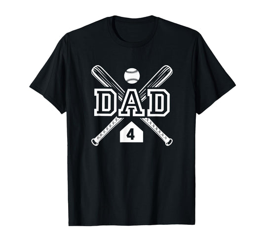 Baseball Dad Softball Dad 4 Jersey T-Shirt - Unique Graphic for Adults - T-Shirt, Sweatshirt, Hoodie