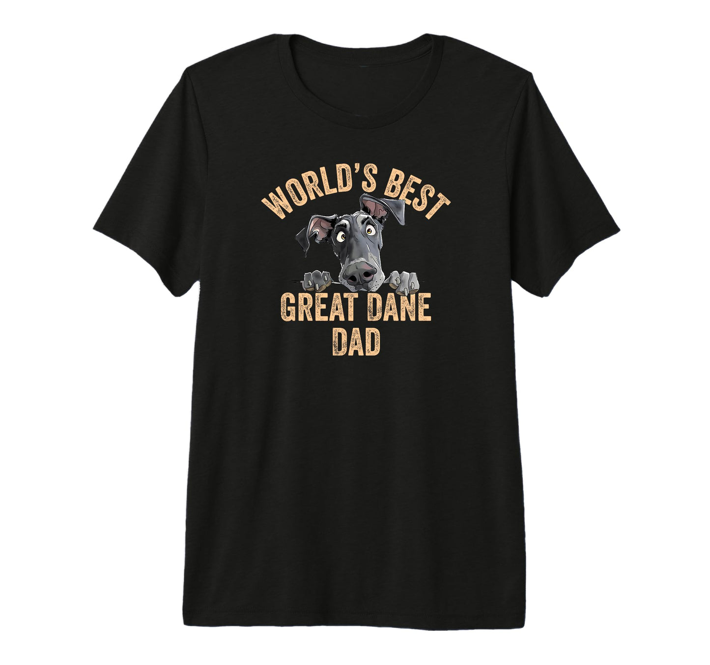 Worlds Best Great Dane Dad Funny Great T-Shirt - Novelty Apparel Unisex - T-Shirt, Sweatshirt, Hoodie