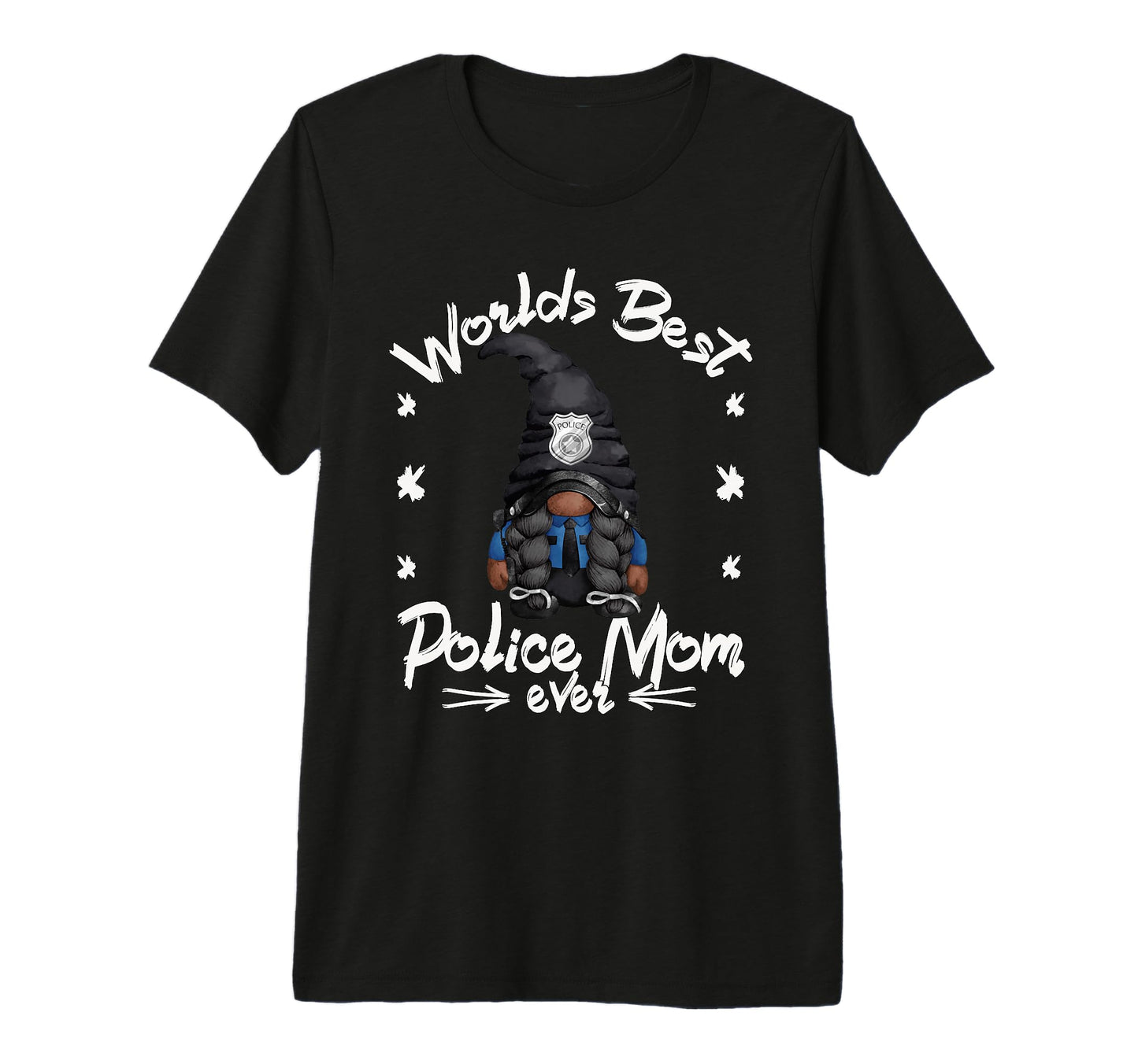 Gnome Worlds Best Police Mom Proud T-Shirt - Trendy Graphic Men Women - T-Shirt, Sweatshirt, Hoodie