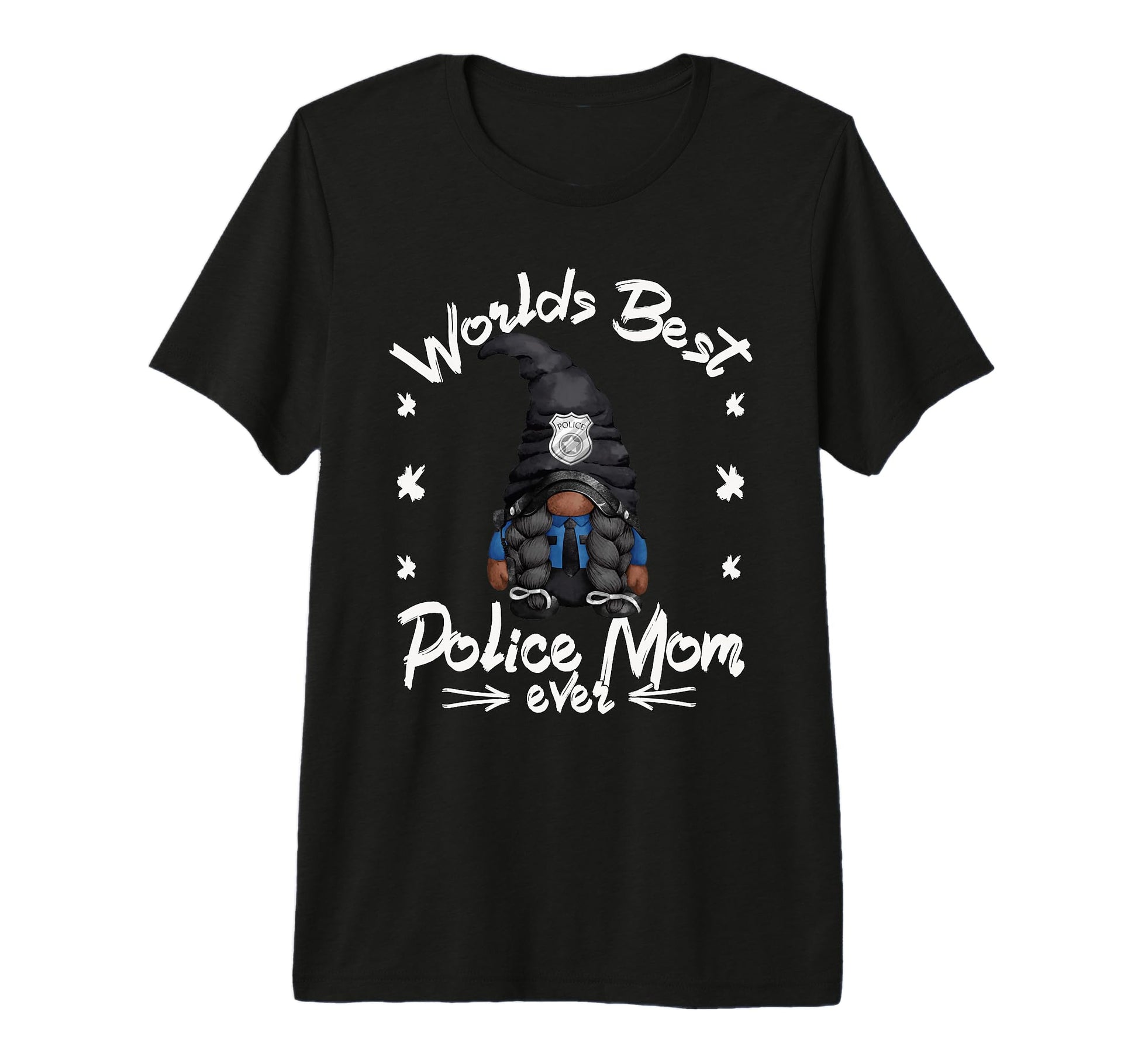 Gnome Worlds Best Police Mom Proud T-Shirt - Trendy Graphic Men Women - T-Shirt, Sweatshirt, Hoodie