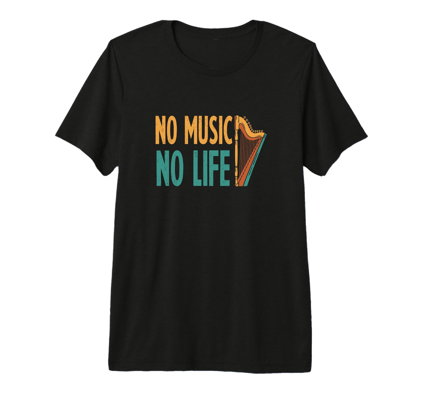 No Music No Life Music Lover Musician T-Shirt - Unique Graphic Men Women - T-Shirt, Sweatshirt, Hoodie