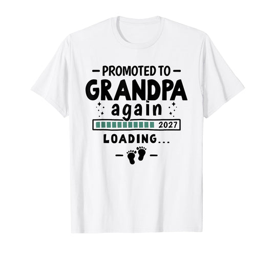 2Nd Time Grandpa Announcement Promoted T-Shirt - Fun Novelty Design Unisex - T-Shirt, Sweatshirt, Hoodie