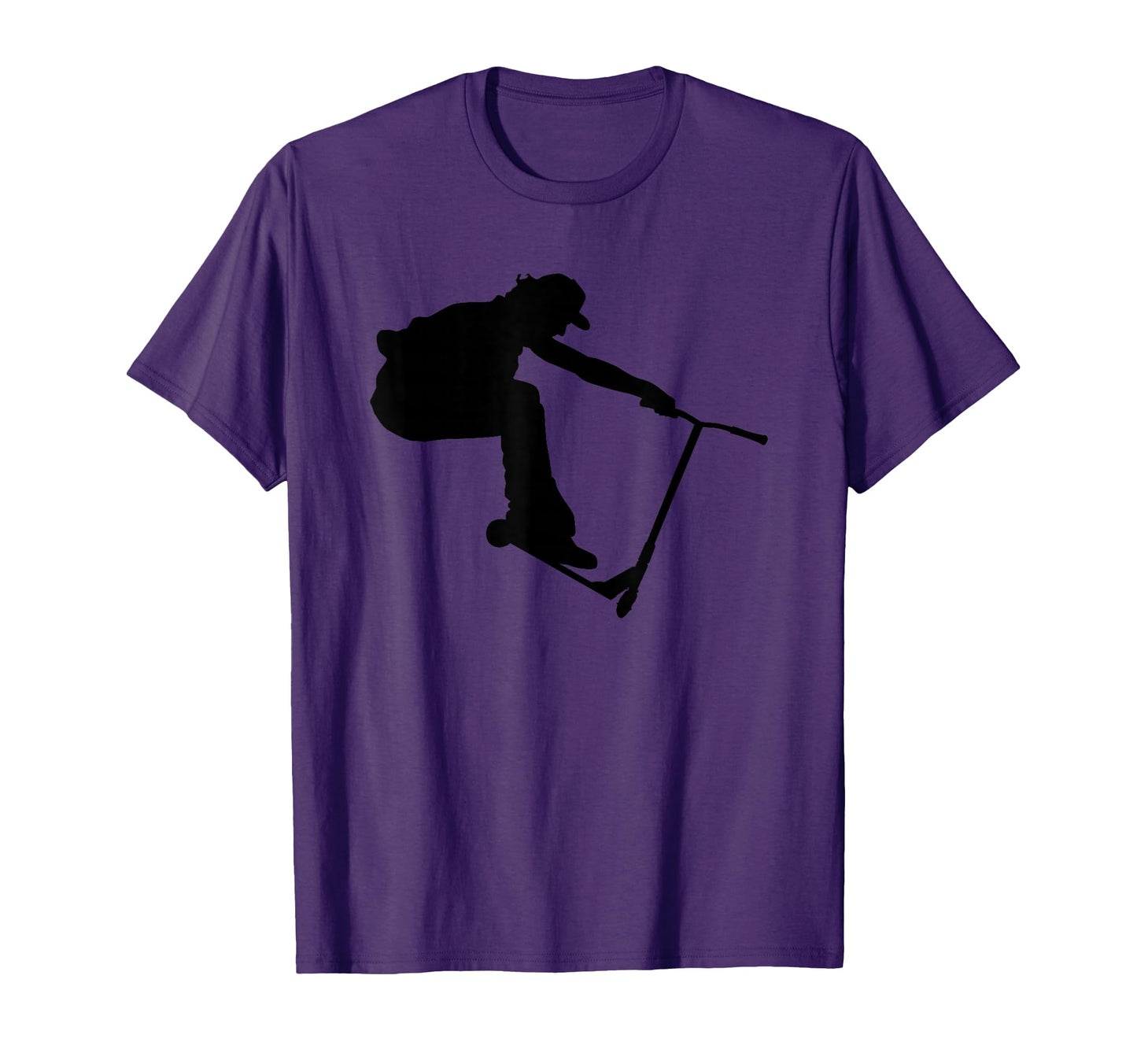 Silhouette Scootering Stunt Scooter T-Shirt - Novelty Apparel Men Women - T-Shirt, Sweatshirt, Hoodie