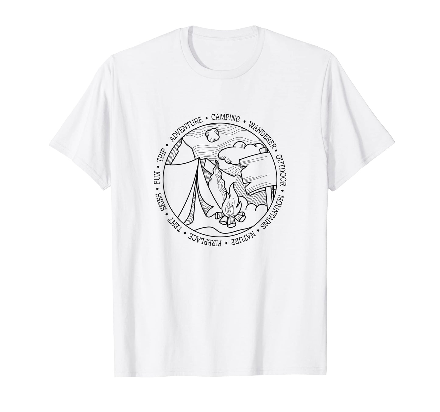 Camping Wildlife Camper Outdoor Hiking T-Shirt - Graphic Print Unisex - T-Shirt, Sweatshirt, Hoodie