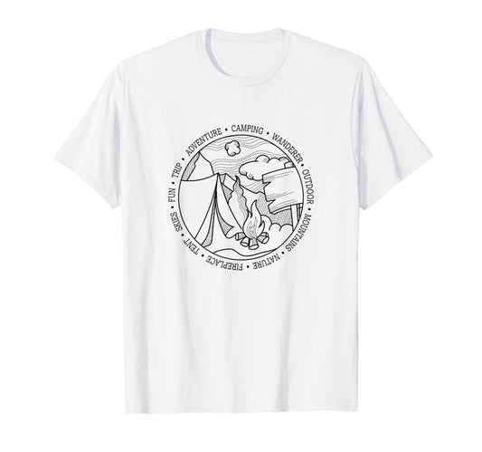 Camping Wildlife Camper Outdoor Hiking T-Shirt - Graphic Print Unisex - T-Shirt, Sweatshirt, Hoodie