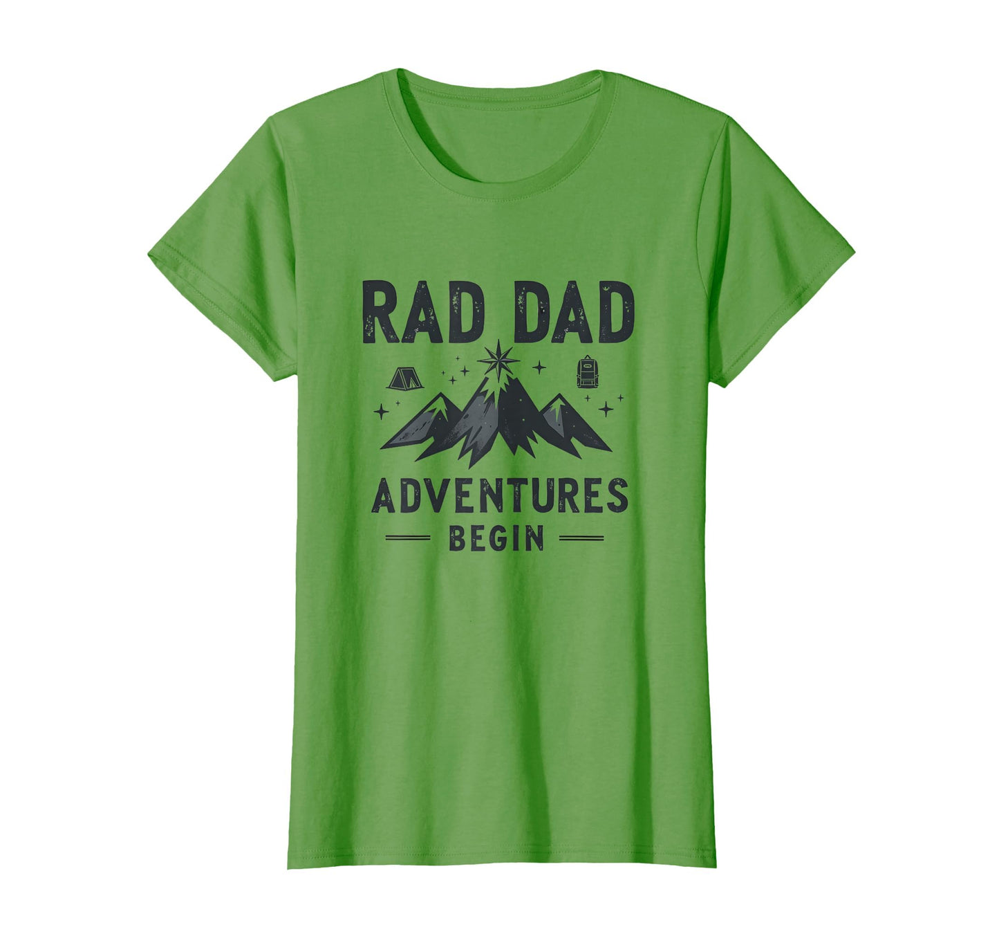 Rad Dad Adventures Begin Fathers T-Shirt - Minimalist Print for Adults - T-Shirt, Sweatshirt, Hoodie