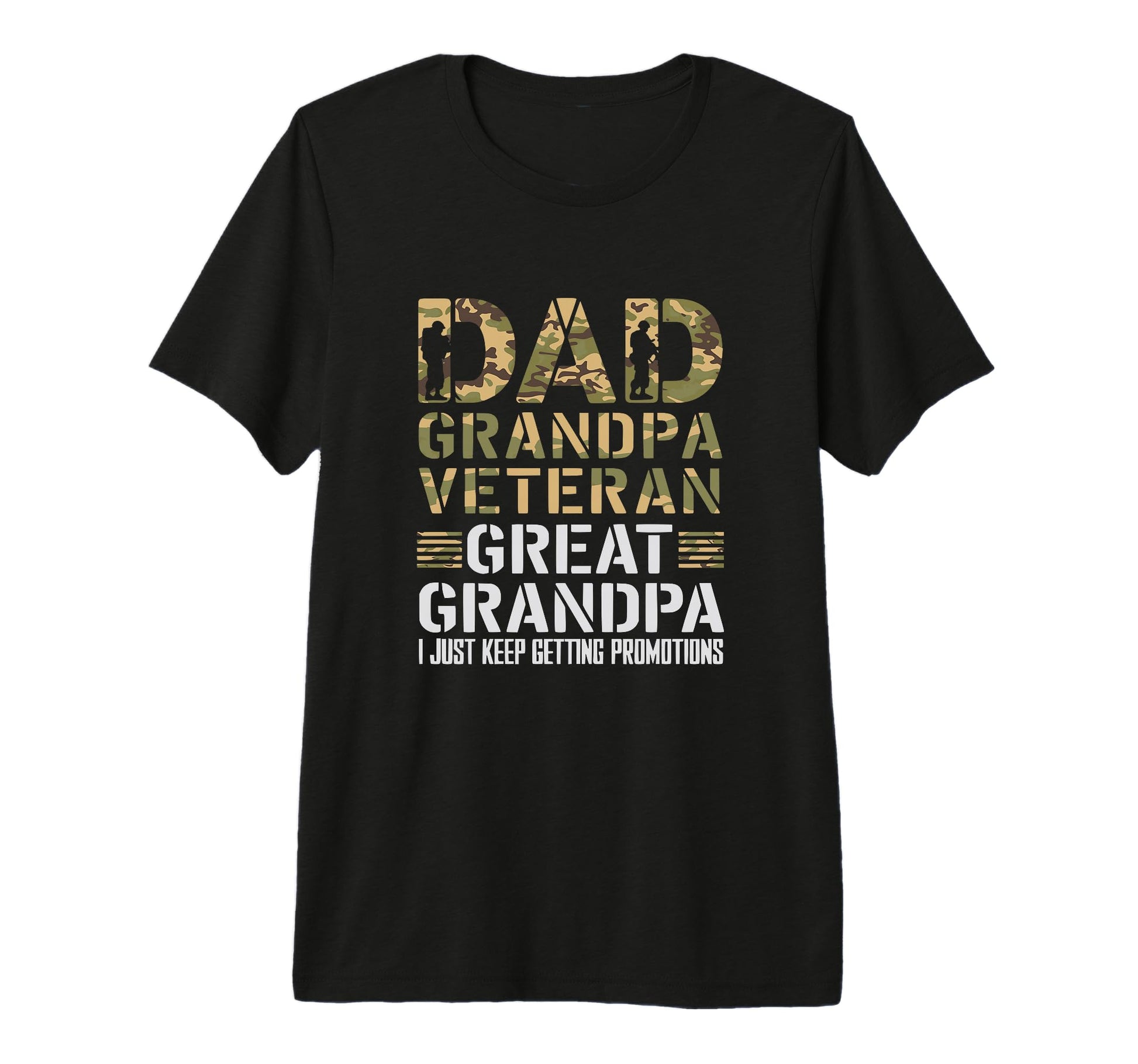 Dad Grandpa Veteran Great Grandpa I Just T-Shirt - Graphic Print Men Women - T-Shirt, Sweatshirt, Hoodie