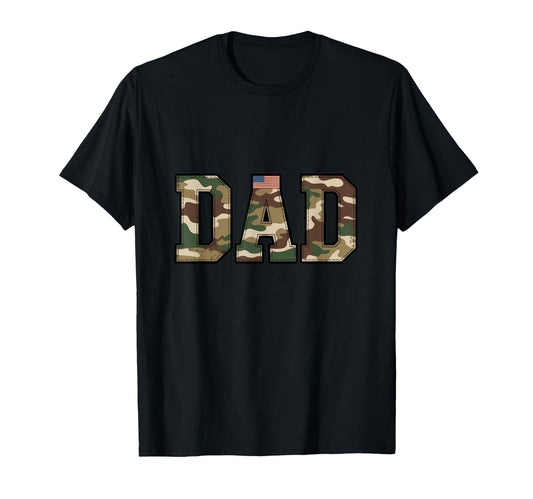 Camo Dad Military Inspired Fathers Day T-Shirt - Novelty Apparel Unisex - T-Shirt, Sweatshirt, Hoodie