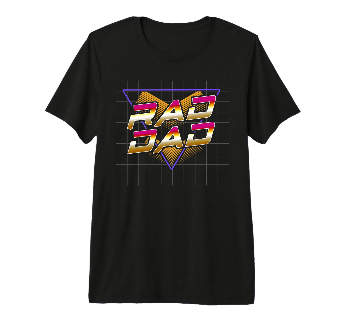 Fathers Day Best Dad 80S Rad Dad Tri T-Shirt - Fun Novelty Design Unisex - T-Shirt, Sweatshirt, Hoodie