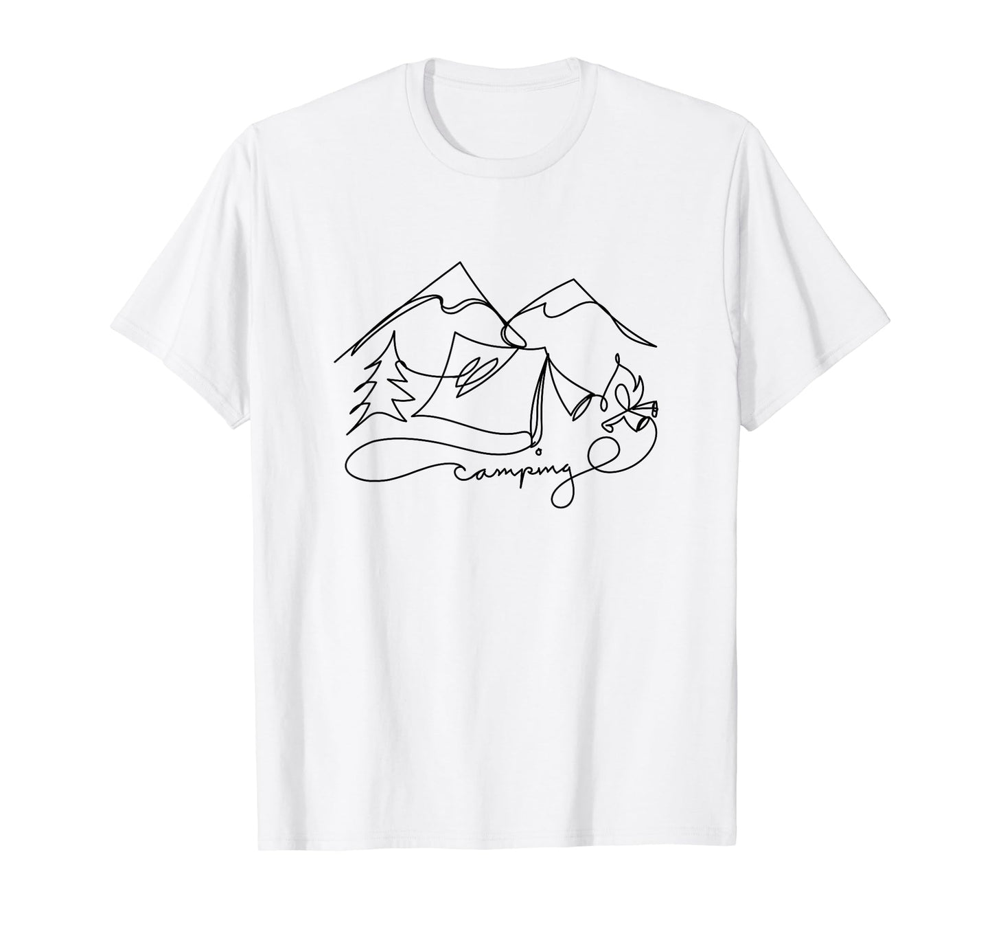 Artsy Camping Nature Outdoor Camper T-Shirt - Aesthetic Graphic Unisex - T-Shirt, Sweatshirt, Hoodie