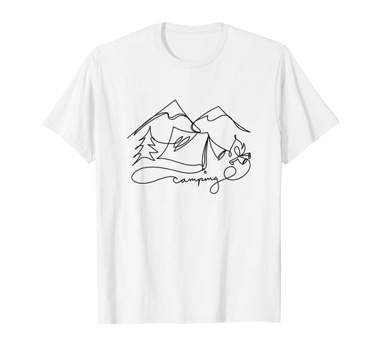 Artsy Camping Nature Outdoor Camper T-Shirt - Aesthetic Graphic Unisex - T-Shirt, Sweatshirt, Hoodie