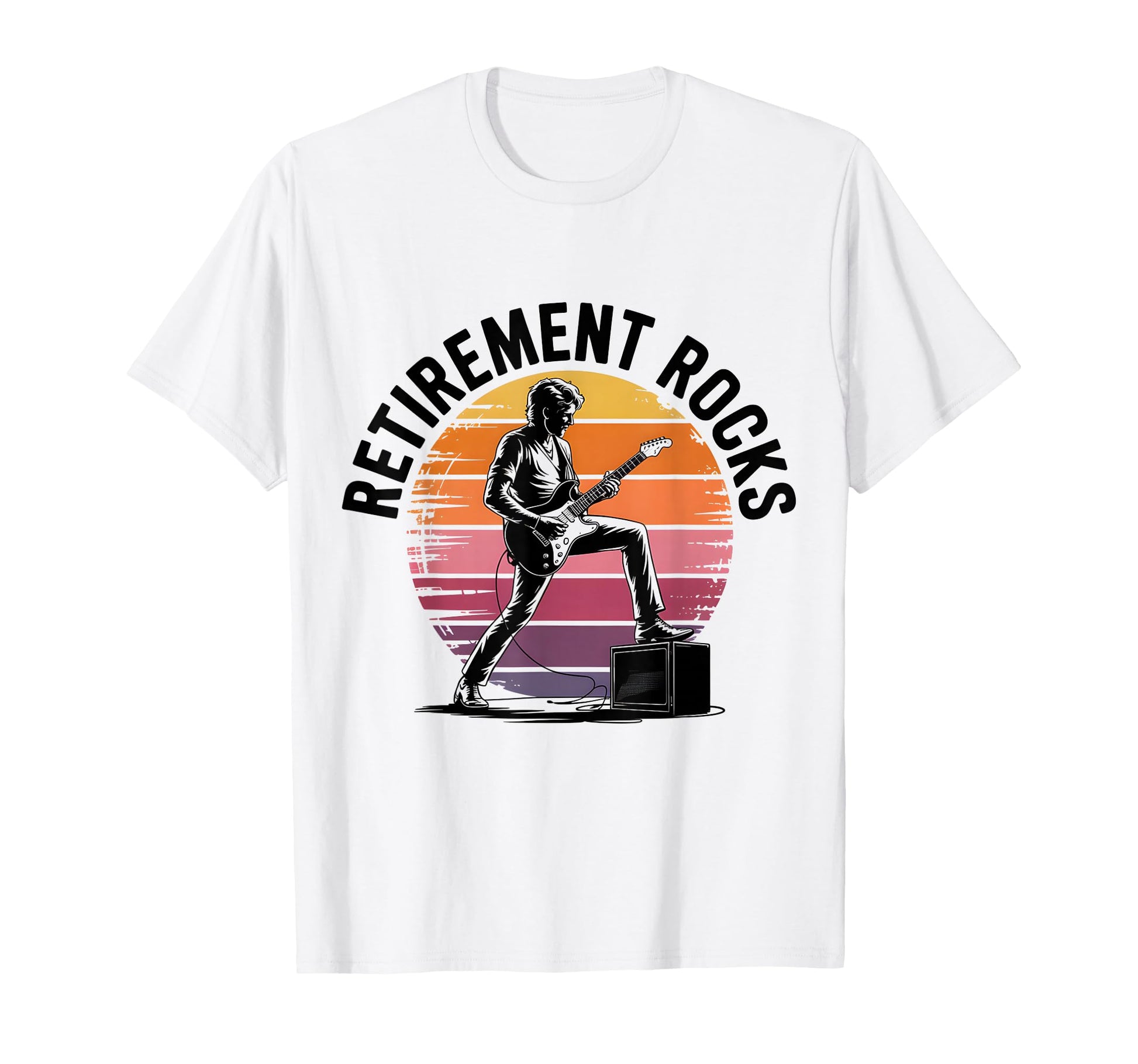 Retirement Rocks Acoustic Guitar Old T-Shirt - Unique Graphic Unisex - T-Shirt, Sweatshirt, Hoodie