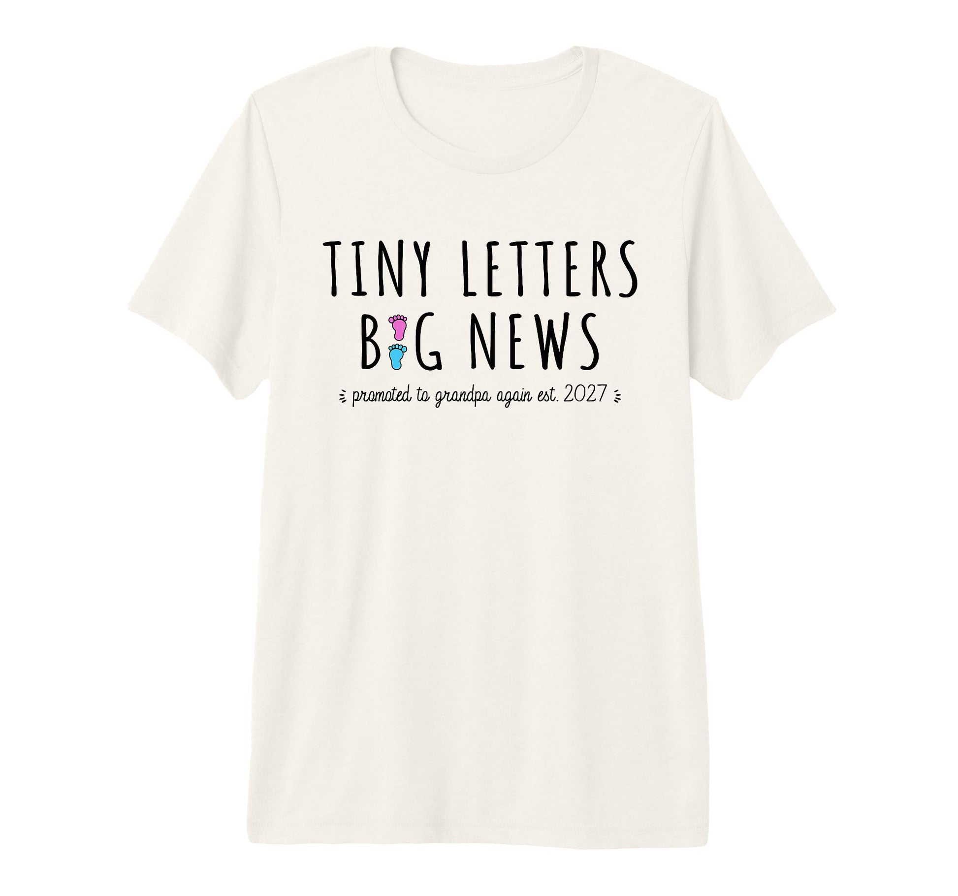Mens 2Nd Time Grandpa Announcement T-Shirt - Streetwear Style for Adults - T-Shirt, Sweatshirt, Hoodie