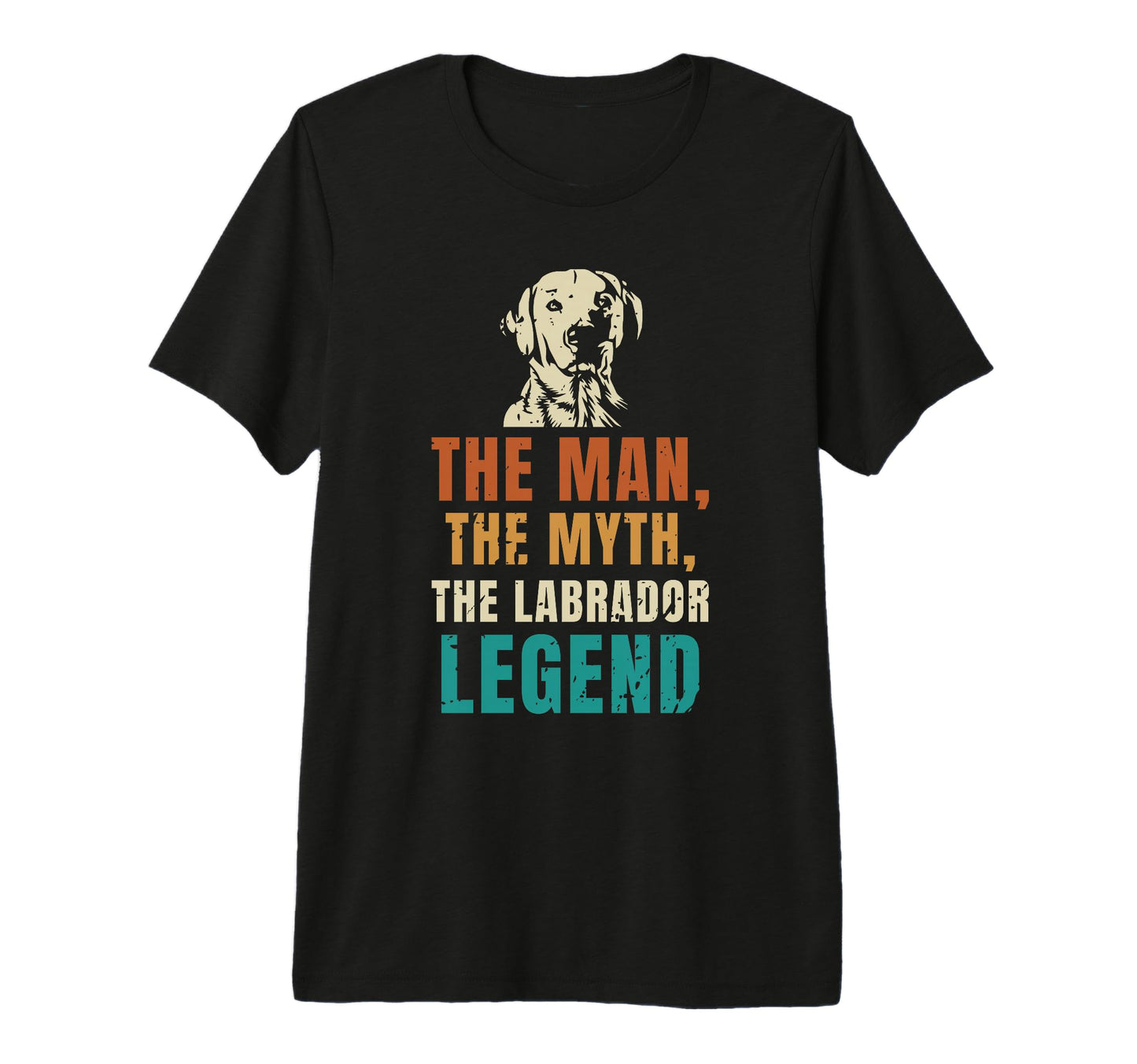 Mens Myth Labrador Legend Dad Father T-Shirt - Trendy Graphic for Adults - T-Shirt, Sweatshirt, Hoodie