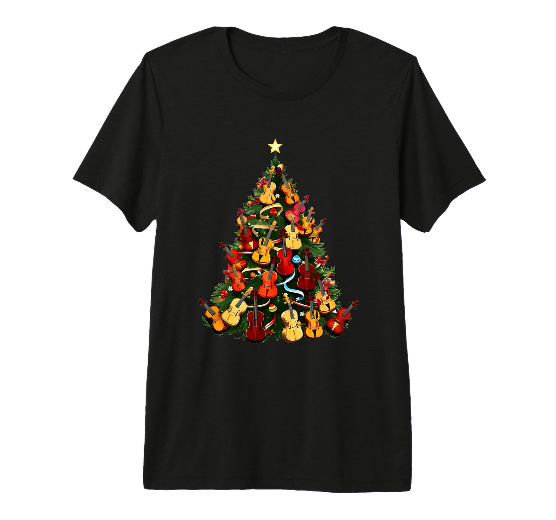 Violin Musician Holiday Santa Claus T-Shirt - Streetwear Style Unisex - T-Shirt, Sweatshirt, Hoodie