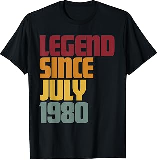 Legend Since July 1980 46th Birthday 46 Years Old - Awesome T-Shirt Unisex T-shirt, Sweatshirt, Hoodie, Long Sleeve Tee - T-Shirt, Sweatshirt, Hoodie