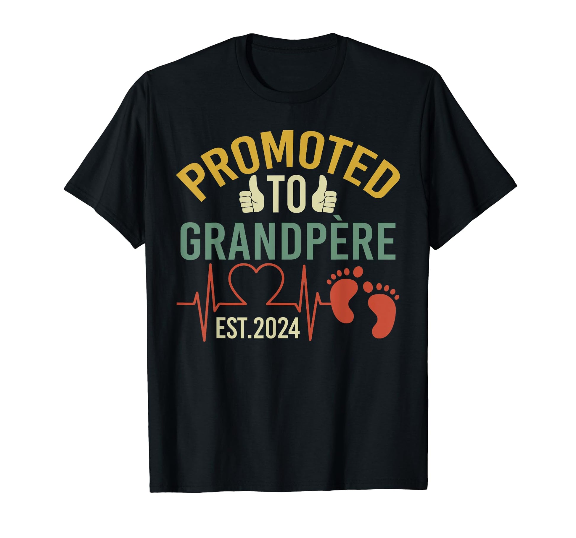 Promoted To Grandpere Est 2024 First T-Shirt - Trendy Graphic Men Women - T-Shirt, Sweatshirt, Hoodie