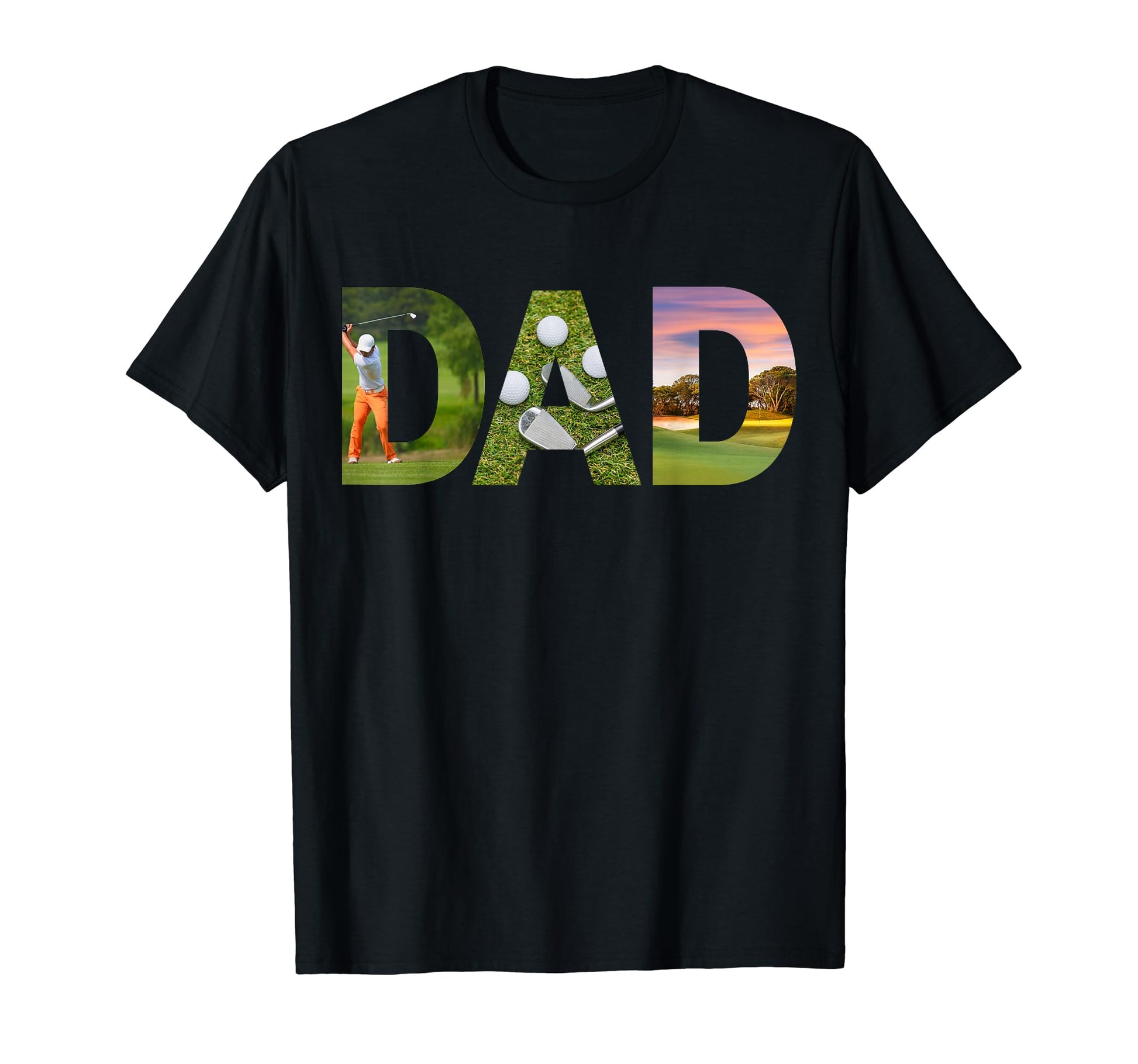 Golf Dad Word Picture Fathers Day T-Shirt - Aesthetic Graphic Unisex - T-Shirt, Sweatshirt, Hoodie