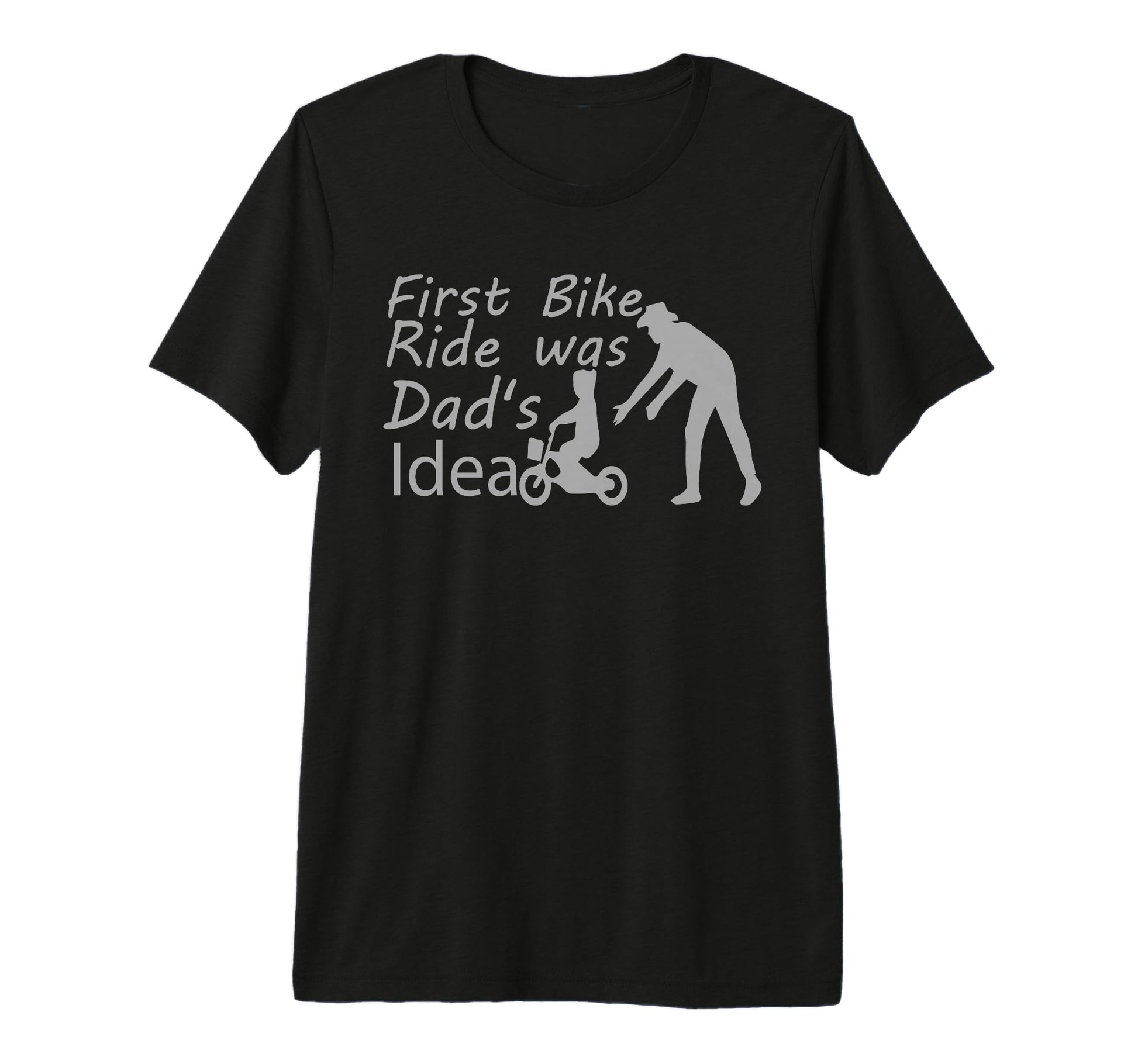 First Bike Ride Was Dads Father And T-Shirt - Minimalist Print Unisex - T-Shirt, Sweatshirt, Hoodie