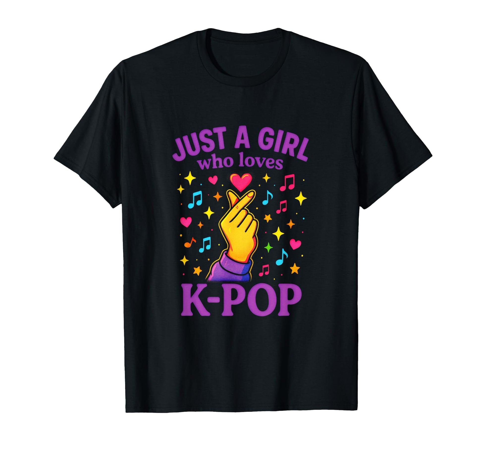 Just Who Loves K Pop Music Heart T-Shirt - Aesthetic Graphic Men Women - T-Shirt, Sweatshirt, Hoodie