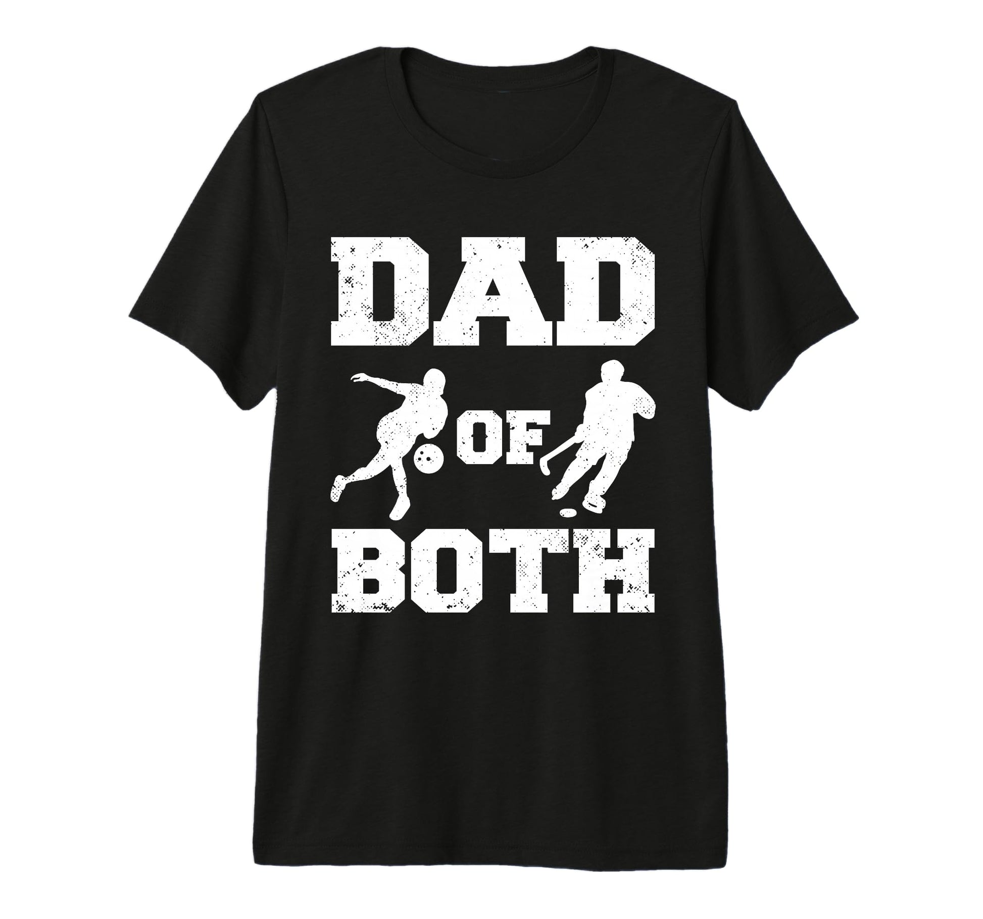 Mens Dad Both Funny Bowling Hockey Dad T-Shirt - Custom Art Print Unisex - T-Shirt, Sweatshirt, Hoodie