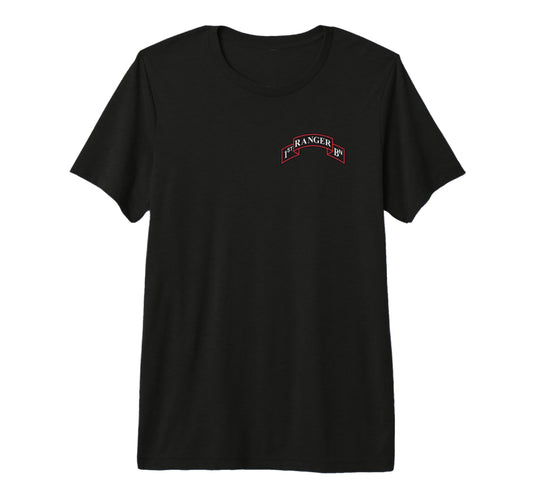 Army Ranger 1St Ranger Battalion Scroll T-Shirt - Minimalist Print Unisex - T-Shirt, Sweatshirt, Hoodie