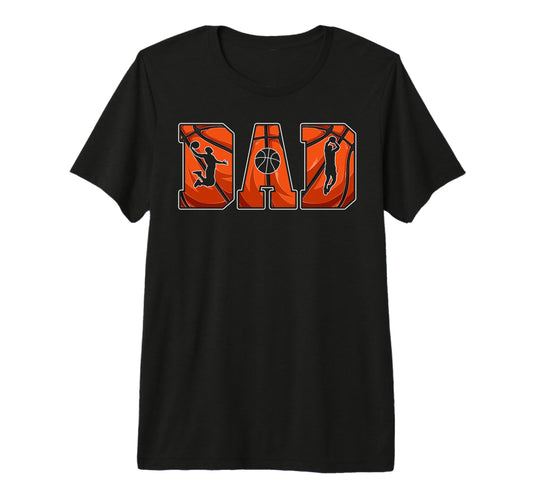 Basketball Dad Daddy Father Happy T-Shirt - Aesthetic Graphic Unisex - T-Shirt, Sweatshirt, Hoodie