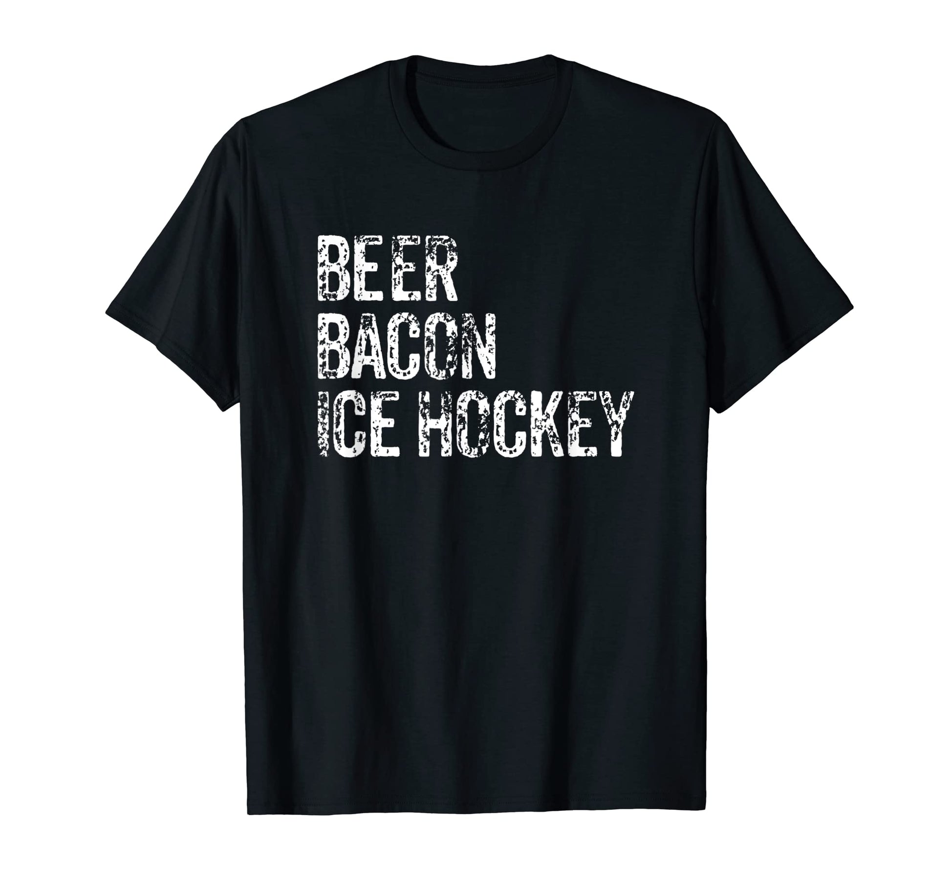 Beer Bacon Ice Hockey Husband Dad T-Shirt - Aesthetic Graphic for Adults - T-Shirt, Sweatshirt, Hoodie