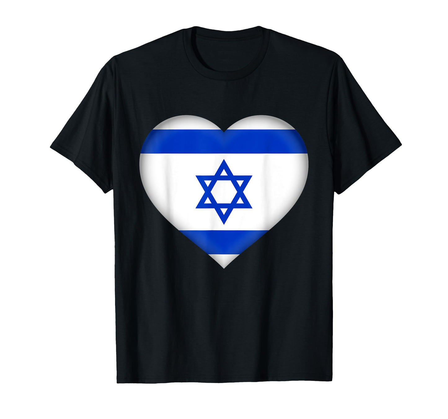 I Love Israel Israeli Flag Heart T-Shirt - Custom Art Print Men Women - T-Shirt, Sweatshirt, Hoodie