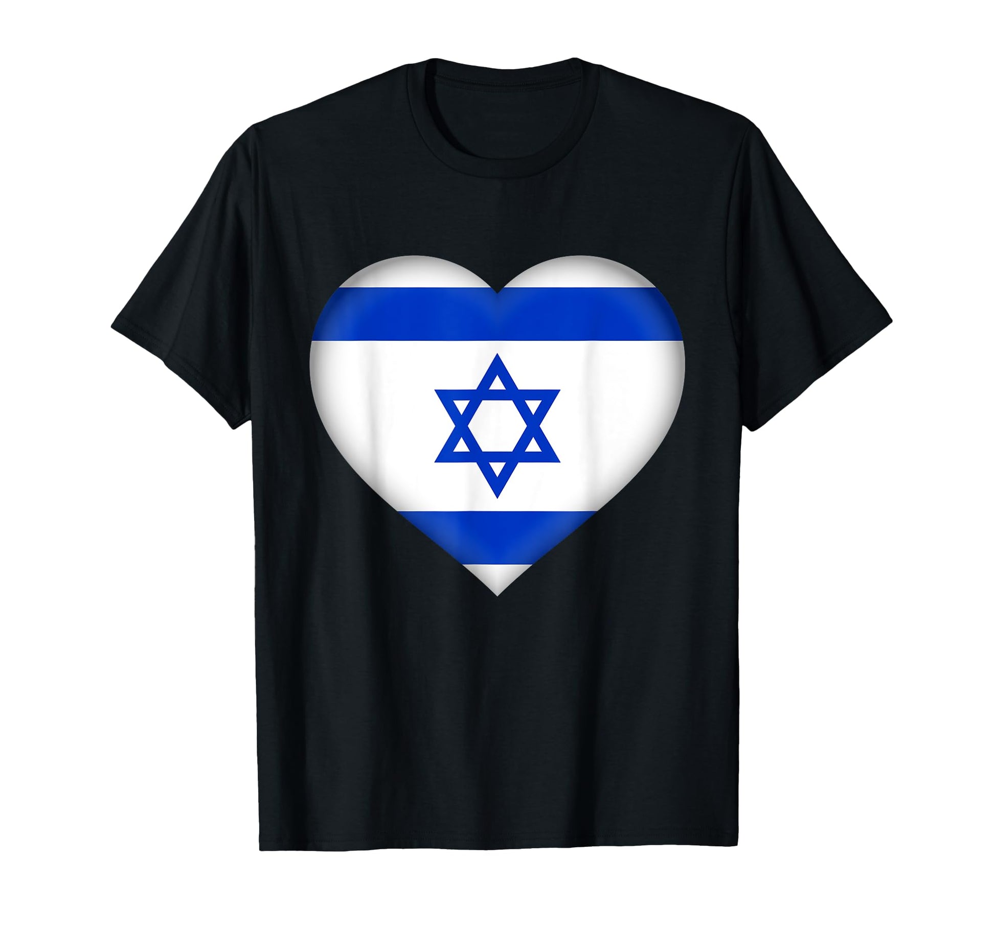 I Love Israel Israeli Flag Heart T-Shirt - Custom Art Print Men Women - T-Shirt, Sweatshirt, Hoodie