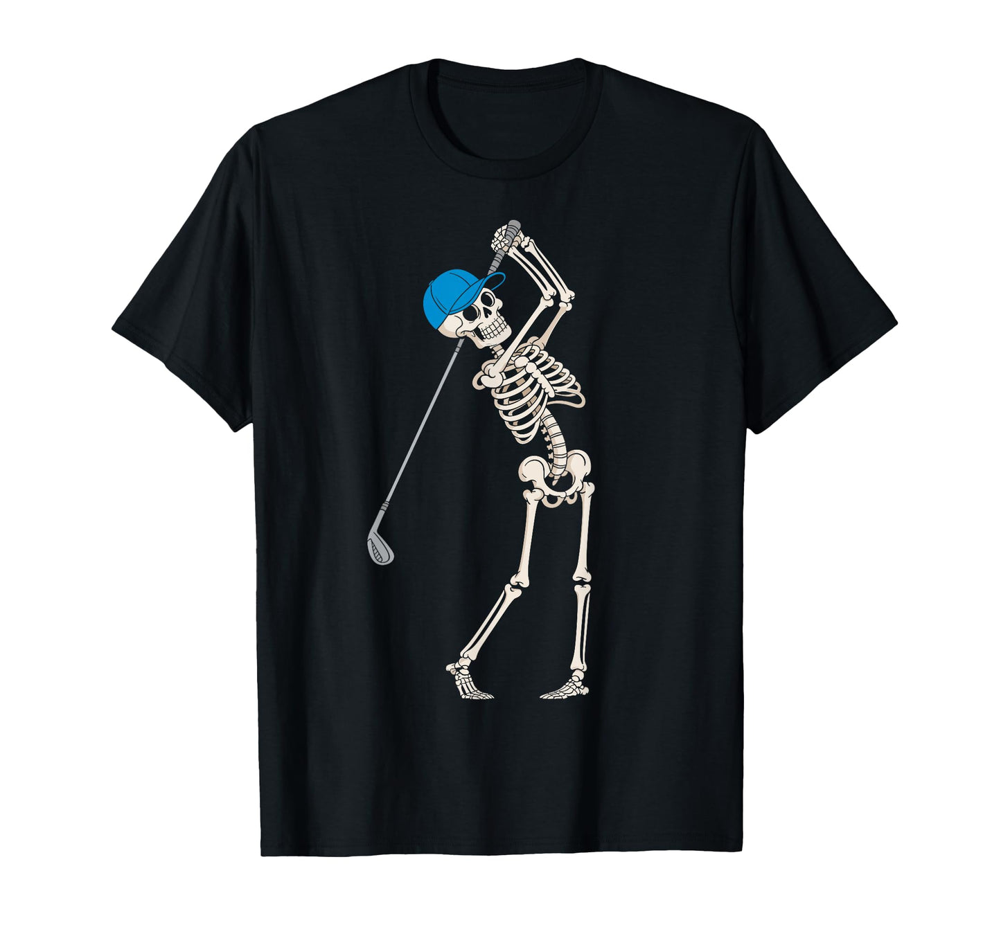 Skeleton Golf Halloween Golfer T-Shirt - Casual Everyday Wear Men Women - T-Shirt, Sweatshirt, Hoodie