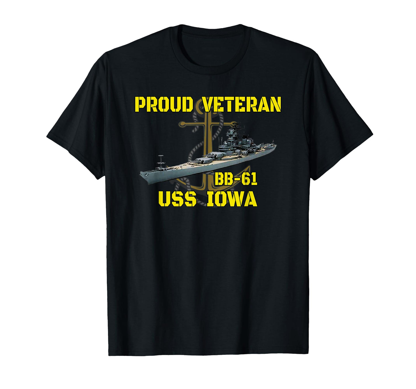 Uss Iowa Bb 61 Battleship Veterans T-Shirt - Custom Art Print Men Women - T-Shirt, Sweatshirt, Hoodie