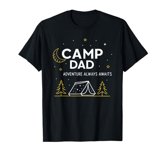Camp Dad Adventure Camping Fathers T-Shirt - Aesthetic Graphic for Adults - T-Shirt, Sweatshirt, Hoodie
