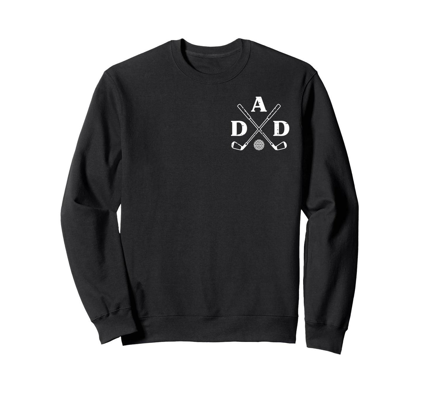 Dad Crossed Golf Clubs Pocket Sweatshirt - Unique Graphic Men Women - T-Shirt, Sweatshirt, Hoodie