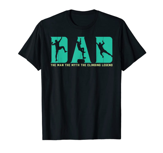 Bouldering Dad Myth Climbing Legend T-Shirt - Novelty Apparel for Adults - T-Shirt, Sweatshirt, Hoodie