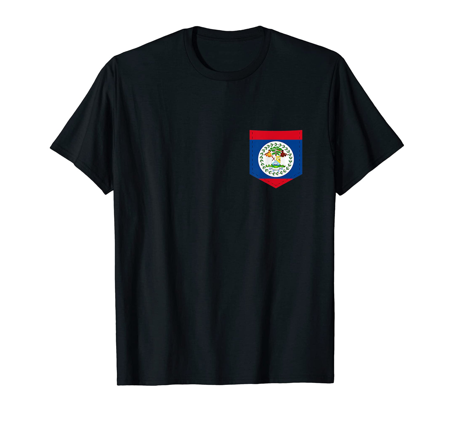 Belize Flag Printed Belizean Flag T-Shirt - Minimalist Print for Adults - T-Shirt, Sweatshirt, Hoodie