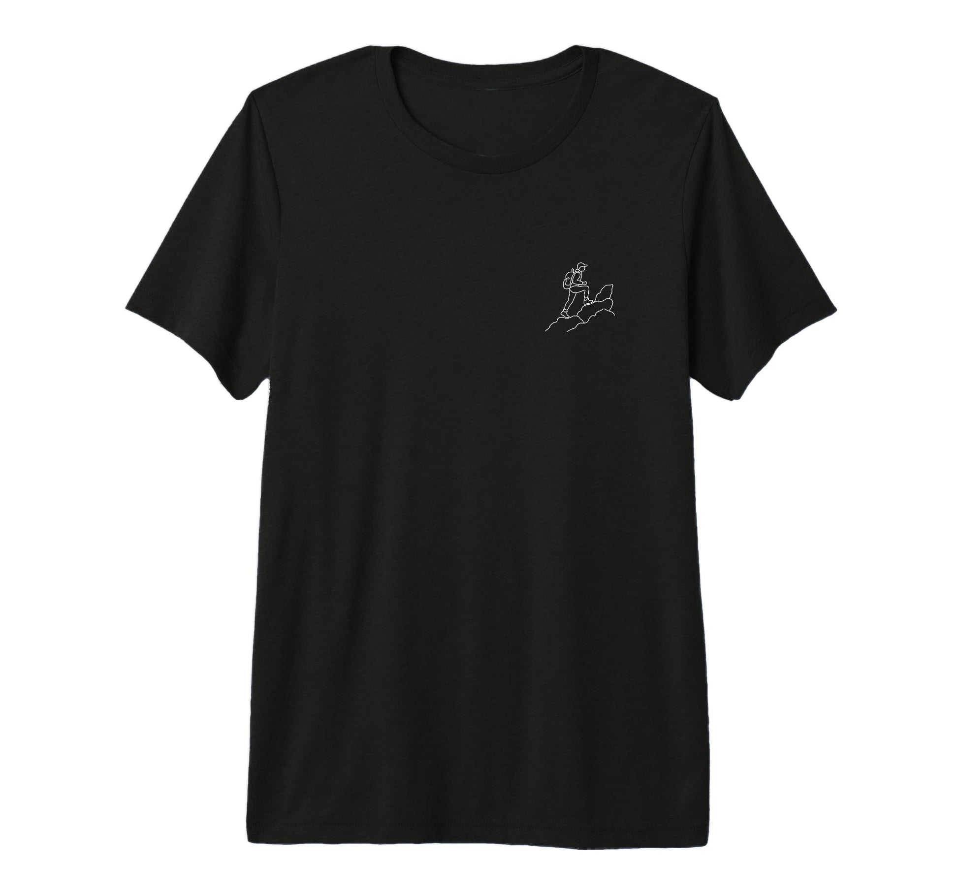 Hiking Minimalist Black And White T-Shirt - Fun Novelty Design Men Women - T-Shirt, Sweatshirt, Hoodie