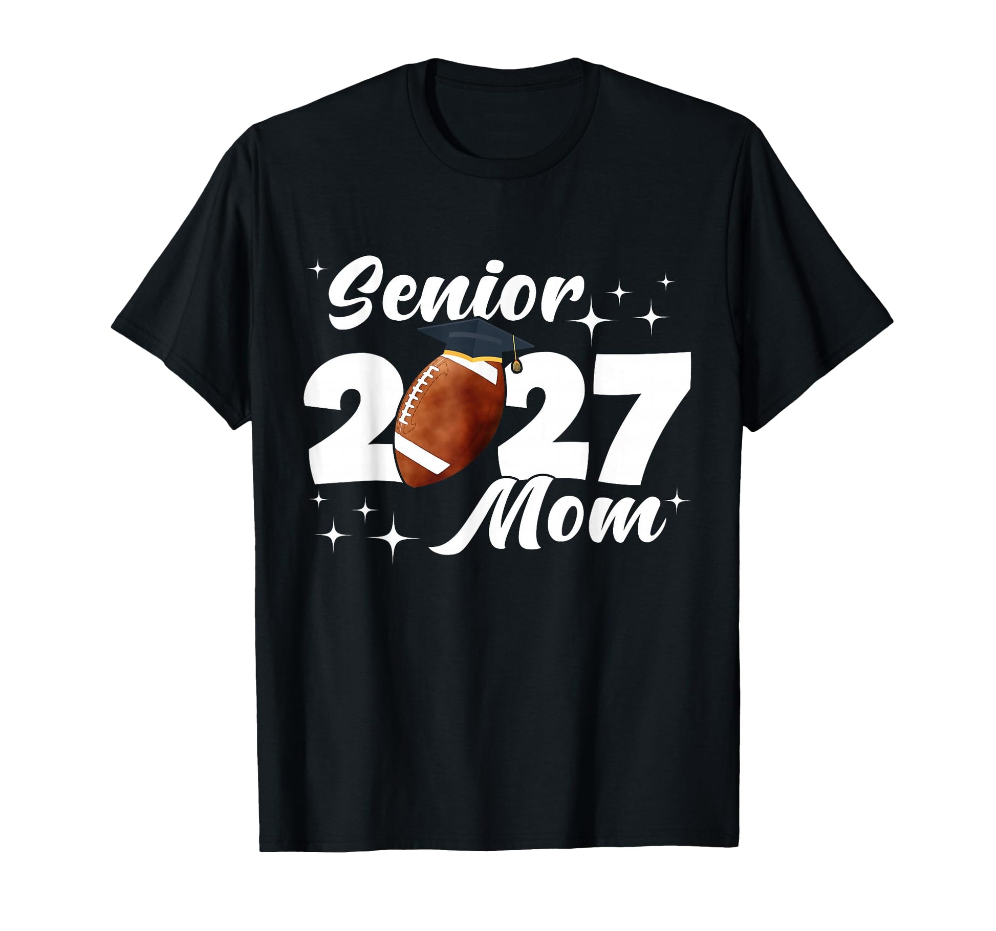 Proud Mom Football Senior 2027 Heart T-Shirt - Unique Graphic for Adults - T-Shirt, Sweatshirt, Hoodie