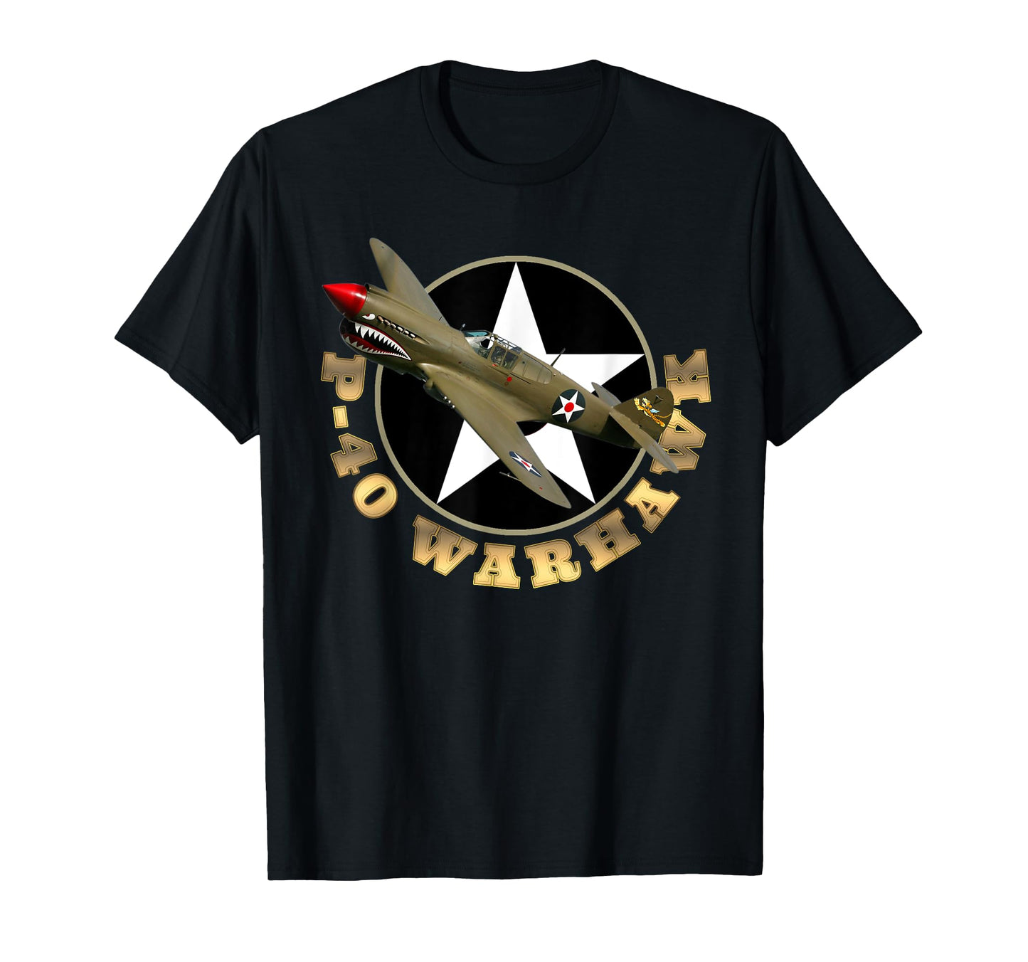 P 40 Warkhawk Fighter Aircraft Ww2 T-Shirt - Custom Art Print Unisex - T-Shirt, Sweatshirt, Hoodie