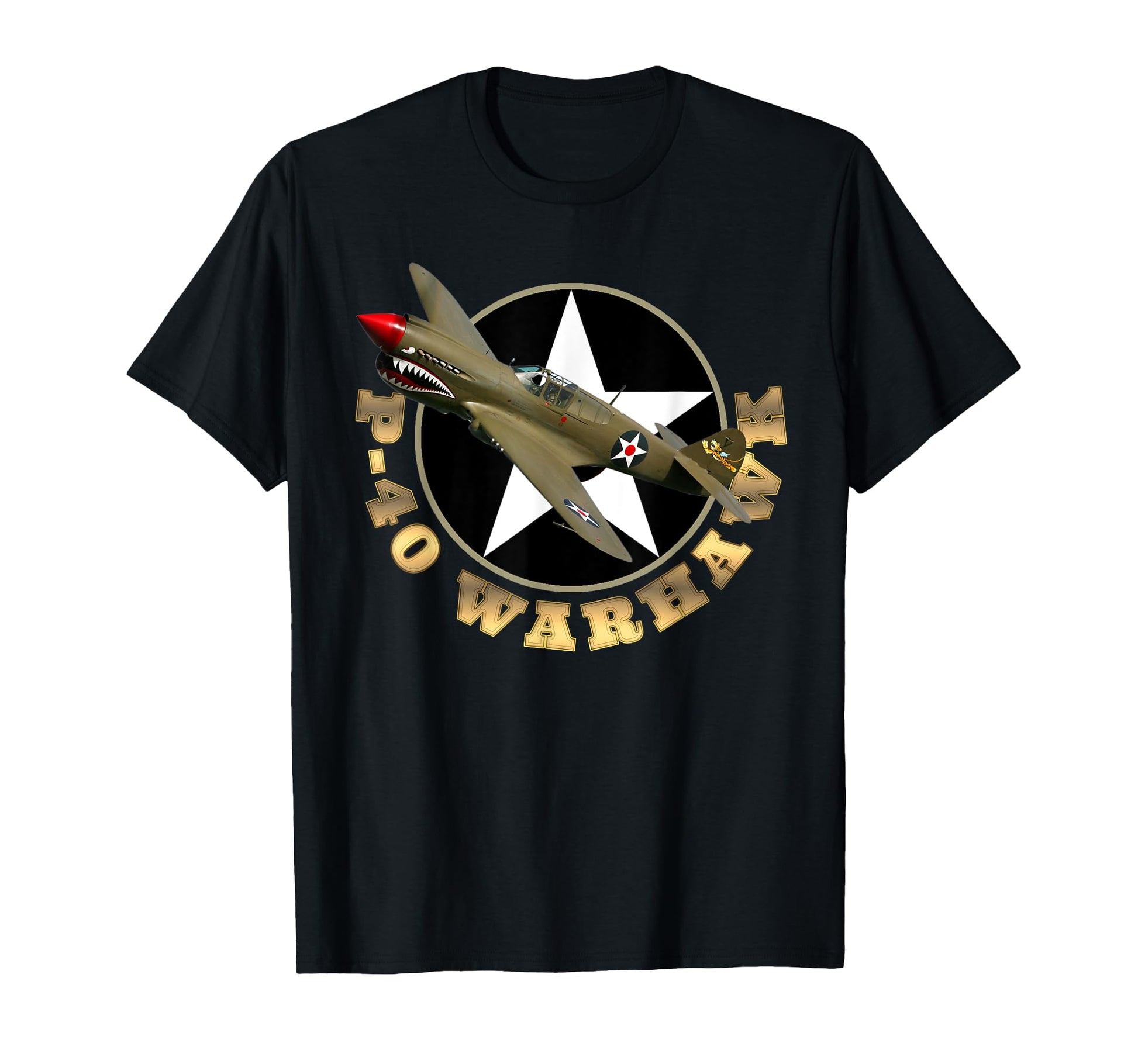 P 40 Warkhawk Fighter Aircraft Ww2 T-Shirt - Custom Art Print Unisex - T-Shirt, Sweatshirt, Hoodie