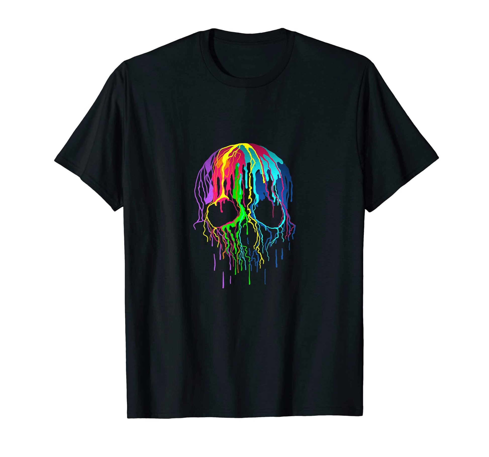 Pop Art Colourful Skull Watercolour Hoodie - Unique Graphic Unisex - T-Shirt, Sweatshirt, Hoodie