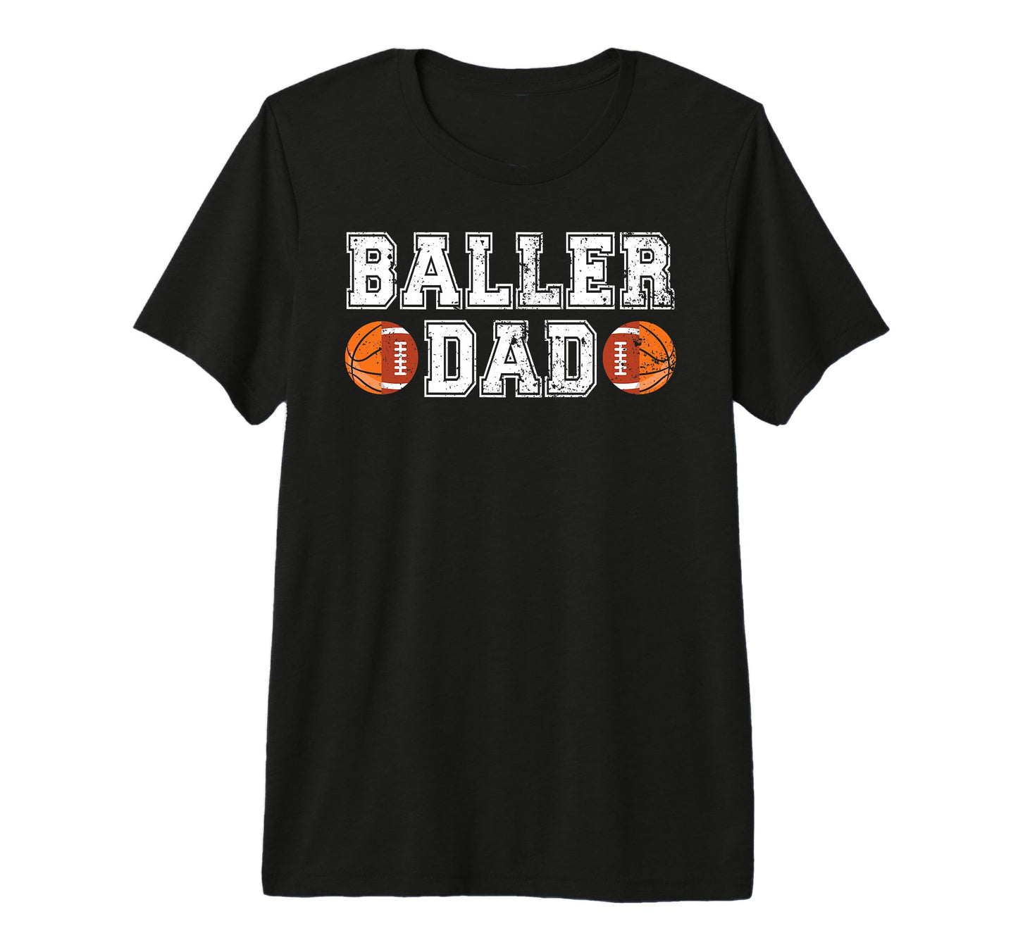 Mens Baller Dad Proud Football T-Shirt - Casual Everyday Wear for Adults - T-Shirt, Sweatshirt, Hoodie